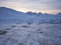 Snow Covered Alps in Europe: Contrails Across the Horizon