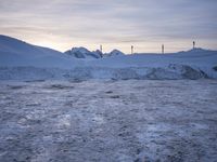 Snow Covered Alps in Europe: Contrails Across the Horizon