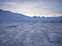 Snow Covered Alps in Europe: Contrails Across the Horizon