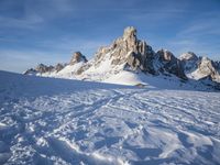 Snow-Covered Alps in Europe at Dawn