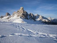 Snow-Covered Alps in Europe at Dawn