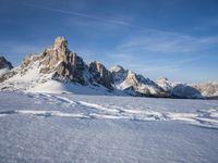 Snow-Covered Alps in Europe at Dawn