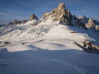 Snow-Covered Alps in Europe at Dawn