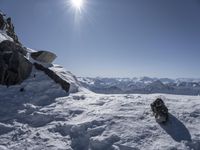 Snow-Covered Alps in Europe on a Sunny Winter Day