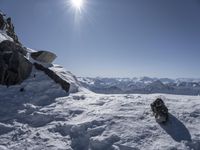 Snow-Covered Alps in Europe on a Sunny Winter Day