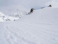 Snow Covered Alps Mountain Landscape