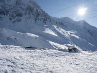 Snow-Covered Alps: A Winter View of Europe's Majestic Peaks