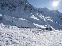 Snow-Covered Alps: A Winter View of Europe's Majestic Peaks