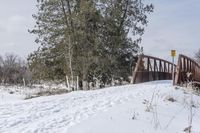 Snow Covered Bridge in Ontario, Canada