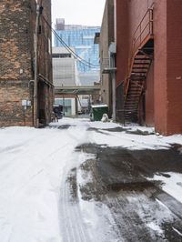 Snow Covered Building in Detroit's Art District