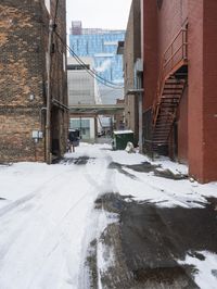 Snow Covered Building in Detroit's Art District