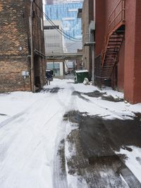 Snow Covered Building in Detroit's Art District