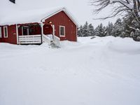 Snow Covered House in Suburban Sweden