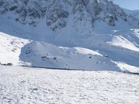 Snow-Covered Mountain in the Alps: A Clear Sky Above