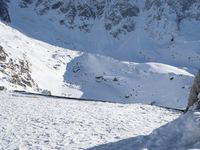 Snow-Covered Mountain in the Alps: A Clear Sky Above