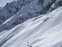 Snow Covered Mountain Landscape in Chamonix, France