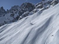 Snow Covered Mountain Landscape in Chamonix, France