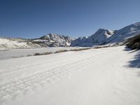 Snow-covered Mountain Range in the Alps