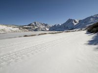 Snow-covered Mountain Range in the Alps