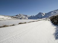 Snow-covered Mountain Range in the Alps