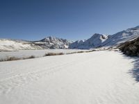 Snow-covered Mountain Range in the Alps