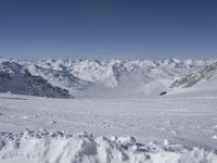 Snow Covered Mountain Range in the Alps, France