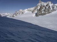 Snow Covered Mountain Range in Italy, Europe