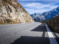 Snow Covered Mountain Road in the Italian Alps