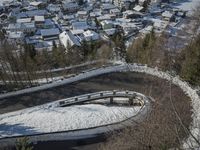 Snow Covered Mountains: View from a Residential Area