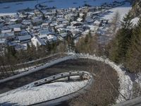 Snow Covered Mountains: View from a Residential Area