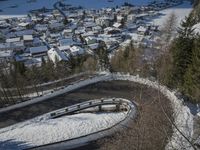 Snow Covered Mountains: View from a Residential Area