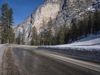 Snow Covered Road in the Alps, Germany