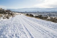 Snow Covered Road in Canada Landscape