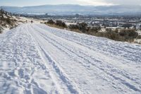 Snow Covered Road in Canada Landscape