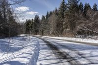 Snow Covered Road in Canada, Ontario