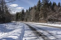 Snow Covered Road in Canada, Ontario