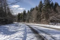 Snow Covered Road in Canada, Ontario