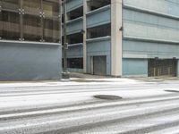 Snow-Covered Road in Detroit Art District 001