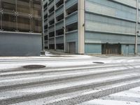 Snow Covered Road in Detroit Art District