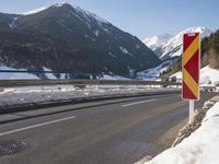 Snow Covered Road in Germany's Mountain Pass