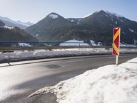 Snow Covered Road in Germany's Mountain Pass