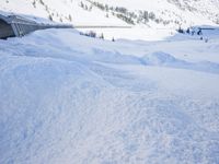 Snow Covered Road in the Swiss Alps
