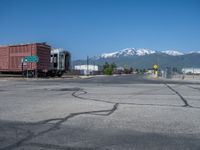 Snow Covered Road in Utah: Clear Sky and Tranquil Landscape