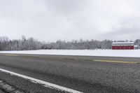 Snow Covered Road in Uxbridge, Ontario - 001