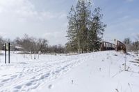 Snow Covered Roads in Residential Area