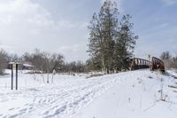 Snow Covered Roads in Residential Area