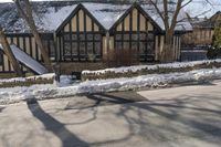 Snow-Covered Roads and Trees in Suburban Toronto