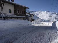 Snow-Covered Slopes in the Alps, France