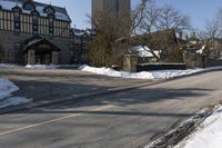 Snow Covered Suburban Streets of Toronto