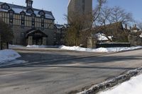 Snow Covered Suburban Streets of Toronto